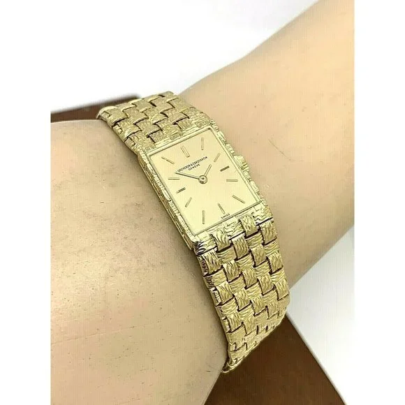 Vacheron Constantin Women's Watch 18k Gold Vintage Swiss Hand Wind Tank - Picture 5 of 12